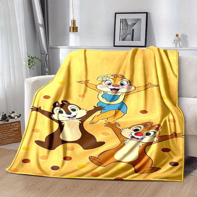 1pc Chip and Dale Printing Blanket - Soft, All-Season Throw for Living Room, Bedroom,Personalized Gift with Adorable Cartoon Design