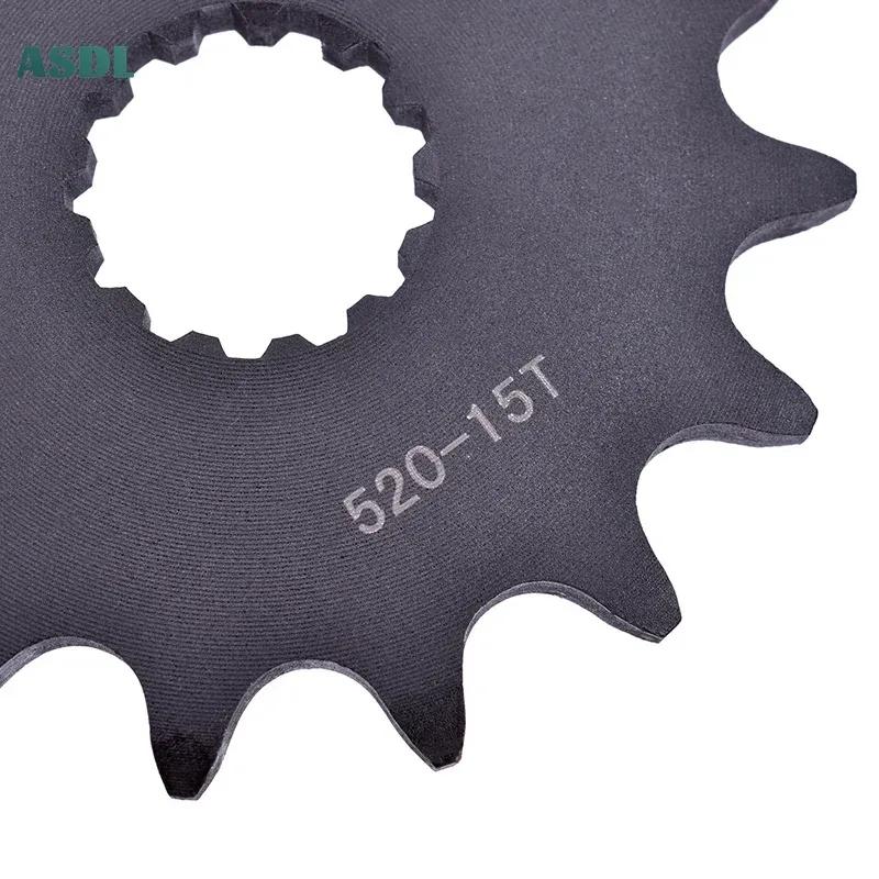 Front Sprocket 520 15T for CF Moto 650 MT 700 CF-X For Kawasaki 400 Ninja EN EX KLE 650 ER-6f Z650 W800 KX250 For Suzuki SV650
