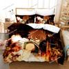 3D Printed Anime Fairy Tail Natsu Bedding Set Boys Girls Twin Queen Size Duvet Cover Pillowcase Bed Kids Adult Home Textile