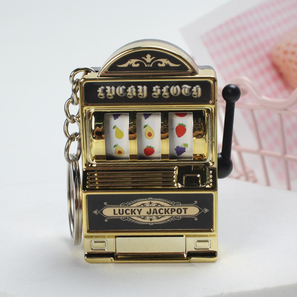 Emulation Fruit Machine Keyring, Rotating Machine Key Chain Pendant,Cute Toy Car Keychain For Men Women