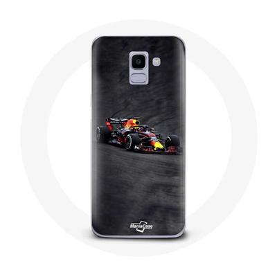 Coque Pour Samsung Galaxy A6 2018 Formule 1 Max Verstappen F1 Noir Rouge Et Jaune