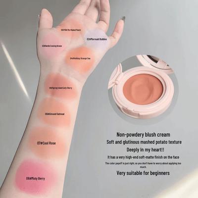 Kissen-Rouge-Creme: Langanhaltender matter Highlighter, Aufhellender & aufpolsternder Einzelton