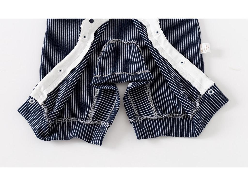 Baby Jungen Langarm Baumwoll-Strampler - Gentleman Einteiler für Einjährige, Festliche Kleidung für Frühling und Herbst.