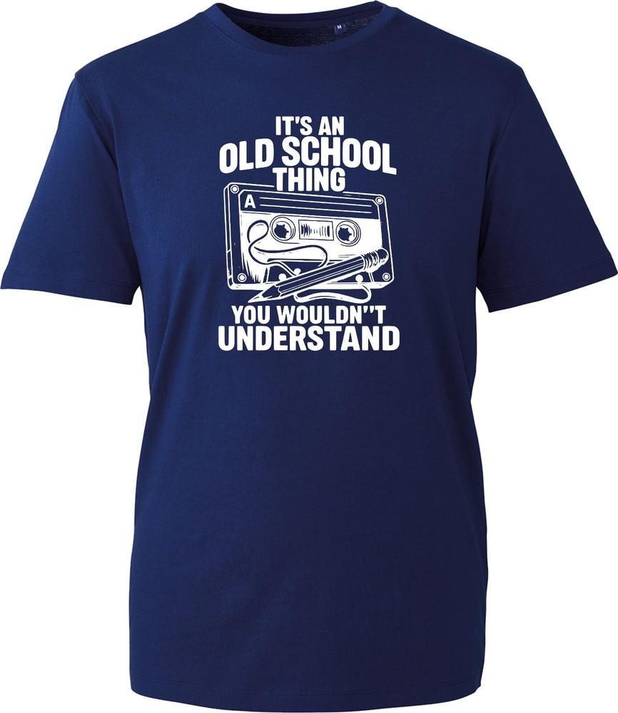 Old School Thing Cassette Tape T Shirt Unisex Black Cotton Retro Novelty Top
