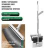 3 In 1 Broom Combo Set Broom Dustpan Squeegee Floor Brush Non-Stick Hair Broom Multifunctional Foldable Home Cleaning Tools