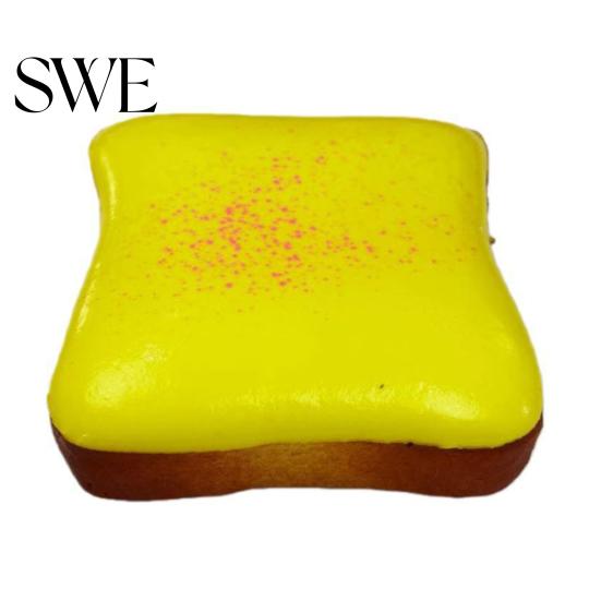 Dicker Stressball Cremiges Toast-Quetschspielzeug Weich Langsam aufgehend Realistisches Brot Fidget-Schaumstoff zur Linderung Dekompressions-Gadget Kinder Erwachsene Ablassen