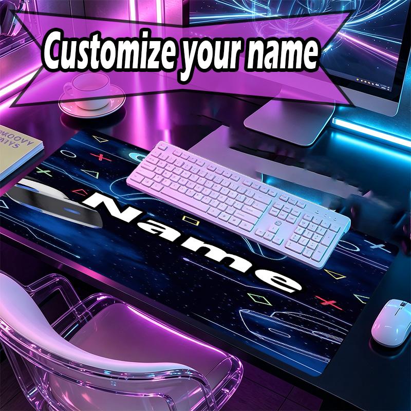 Custom Name Personalized Game on Pattern Mousepad, Laptop PC Desk Mat, Decorative Desk Mat for Home Keyboard Pad Gift