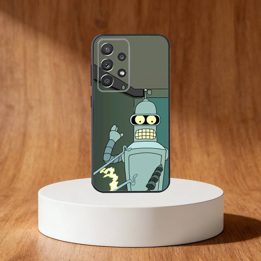 C-Cute B-Bender Robot Phone Case For Samsung S25,S24,S21,S22,S23,S30,Ultra,S20,Plus,Fe,Note,10,9,5G Black Cover