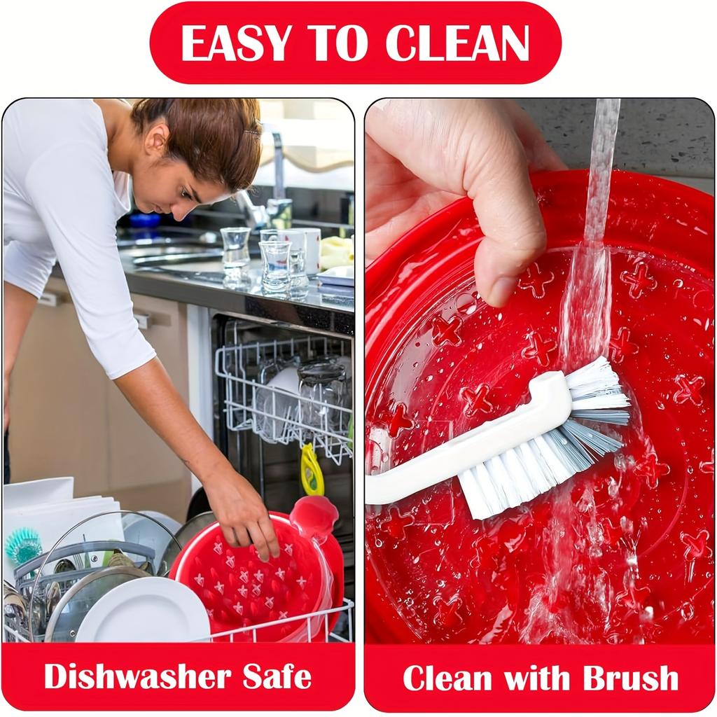 1pc, Kitchen Chicken Shredder Tool, Visible Meat Shredder Twist Chopper, Chicken Grinder With Transparent Lid And Cleaning Brush