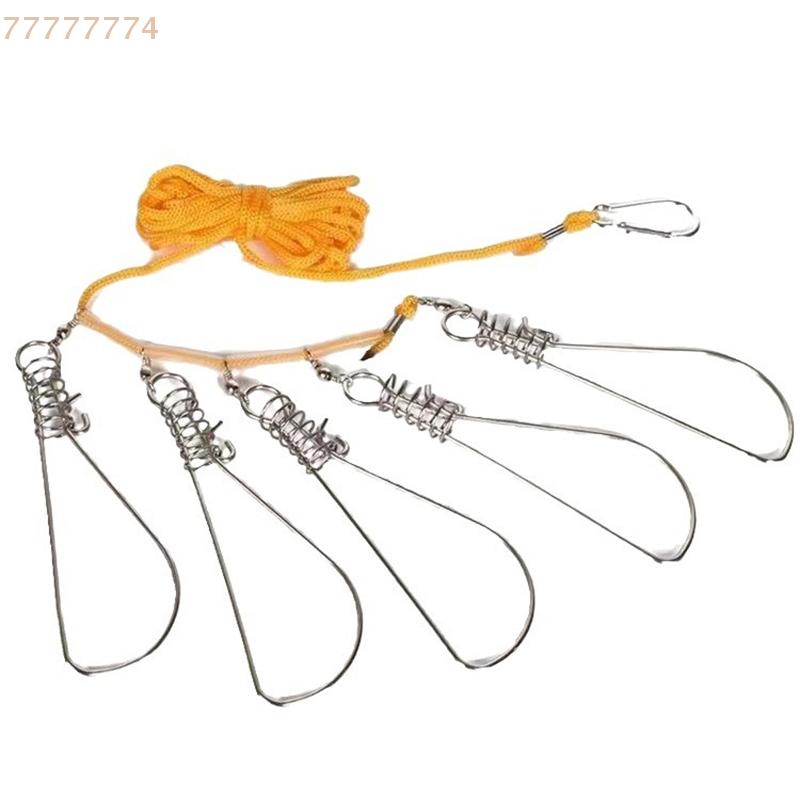3.5 Meters Stainless Steel Fishing Rope with River Fish Lock Buckle Outdoor Sport Fishing Tackle Lanyard Carp Fishing Accessorie