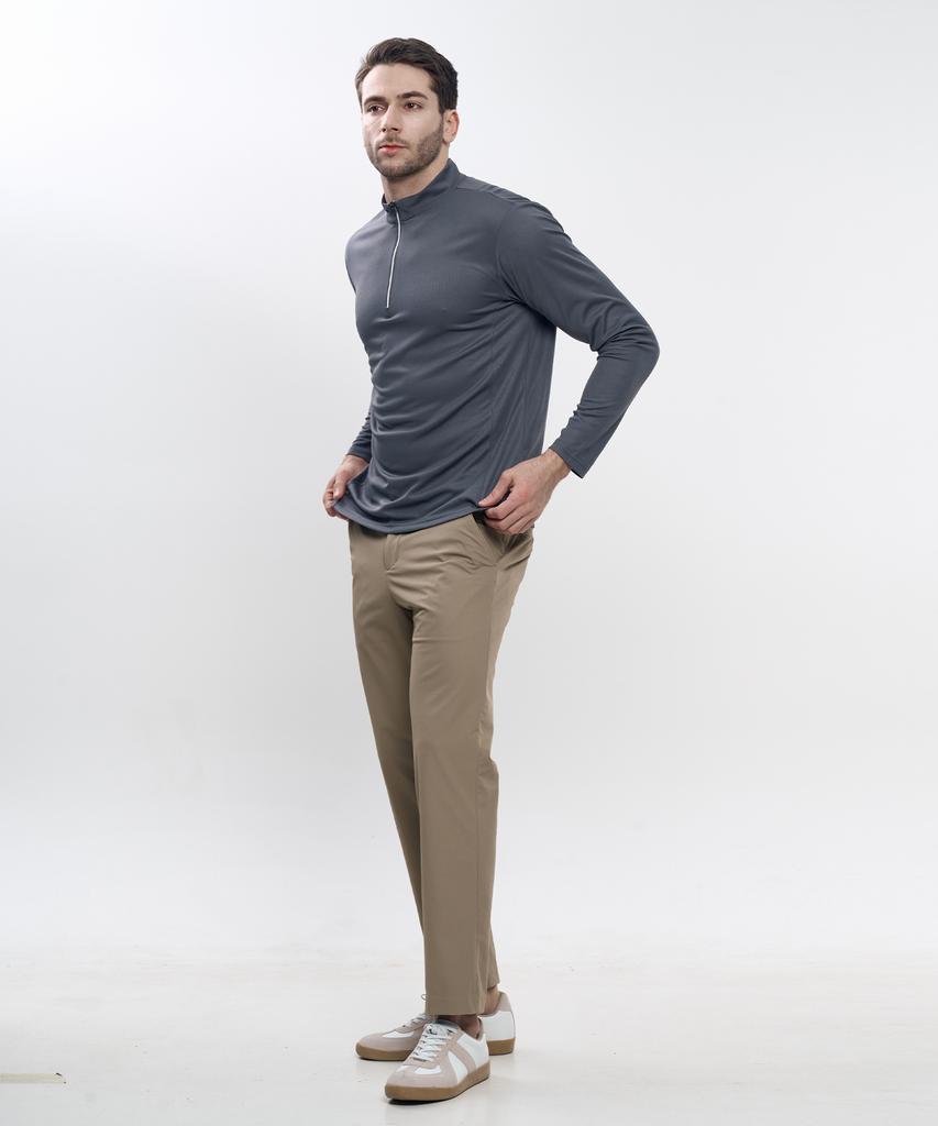 EXTRASPORTY Good Fortune Men'S Long Sleeve Zip-Up T-Shirt 5 Colors (Type A)