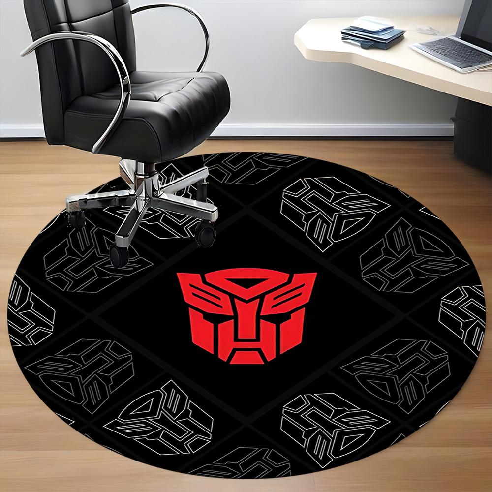 1pc Transformers Autobots Office Round Area Rug, Indoor Mat Suitable For Office,Bedroom Living Room Home Decor, Room Deco A0926131
