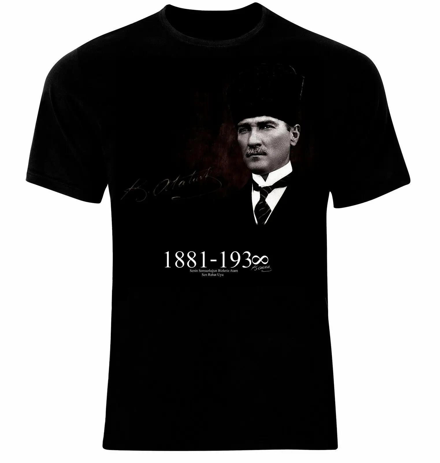 Mustafa Kemal Ataturk Turkey TShirt 100 Cotton ONeck Summer Short Sleeve Casual Unisexs Tshirt Size S3XL S