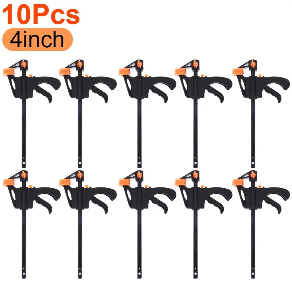 1-10Pcs 4 Inch F Type Woodworking Clamp Heavy Duty Woodworking Clip Ratchet Release Portable Practical Convenient DIY Hand Tool