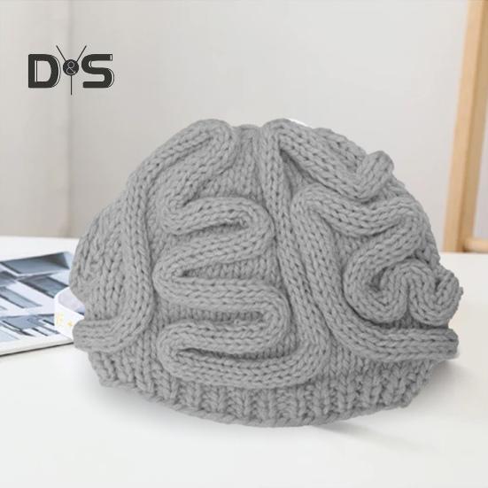 Cappello a Cervello Spaventoso Halloween Berretto Lavorato a Maglia Elastico Spesso per Adulti Bambini Skullies Tieniti Caldo all'Aperto Cappellino per Bambini Copricapo Invernale