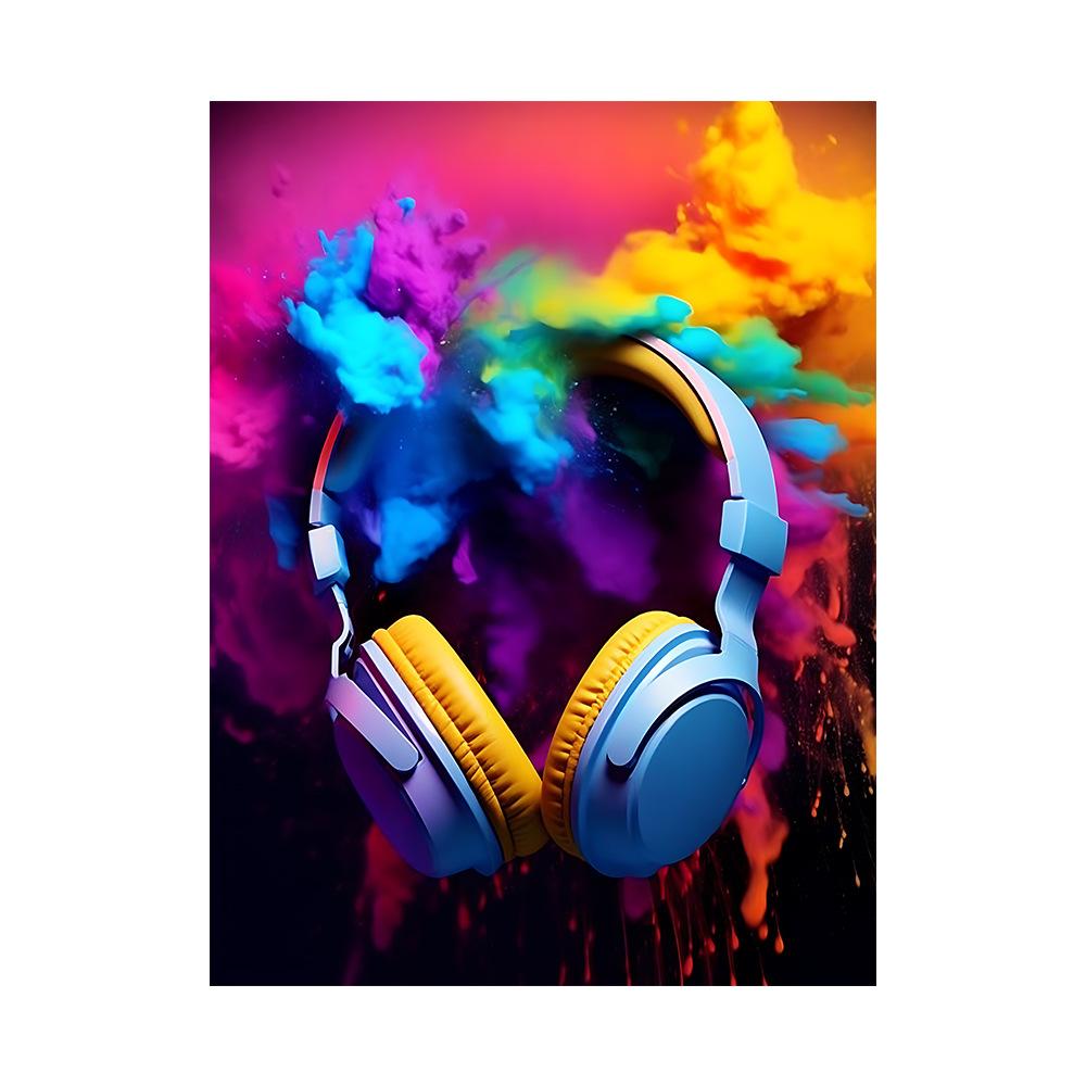 

Поп-неоновый постер с персонажем видеоигры, геймпад, наушники, футбол, баскетбол, холст, печать, настенное искусство, декор, украшение игровой комнаты 50x75cm