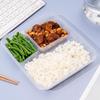 JINGRX Disposable 3-Compartment Meal Prep Containers with Lids