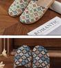 Women's Ethnic Floral Linen Sandals - Breathable Toe-Cover Slippers for Home
