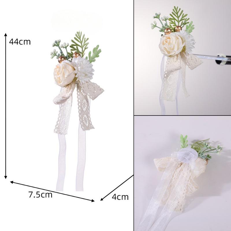 Bride Bridesmaid Brooch Wrist Flower Artificial Rose Brooch Opening Ceremony Sister Lapel