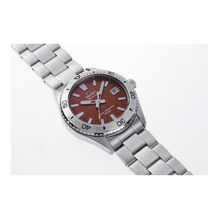 Orient Mako Automatic Red Dial Stainless Steel Strap Men's Watch RA-AC0Q09R30B