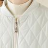 Cappotto da Donna Pile Ispessito Peluche Autunno Inverno Lunghezza Media Manica a Caduta Cotone Casual Zip Piumino