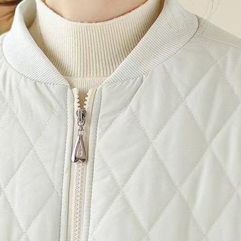 Cappotto da Donna Pile Ispessito Peluche Autunno Inverno Lunghezza Media Manica a Caduta Cotone Casual Zip Piumino