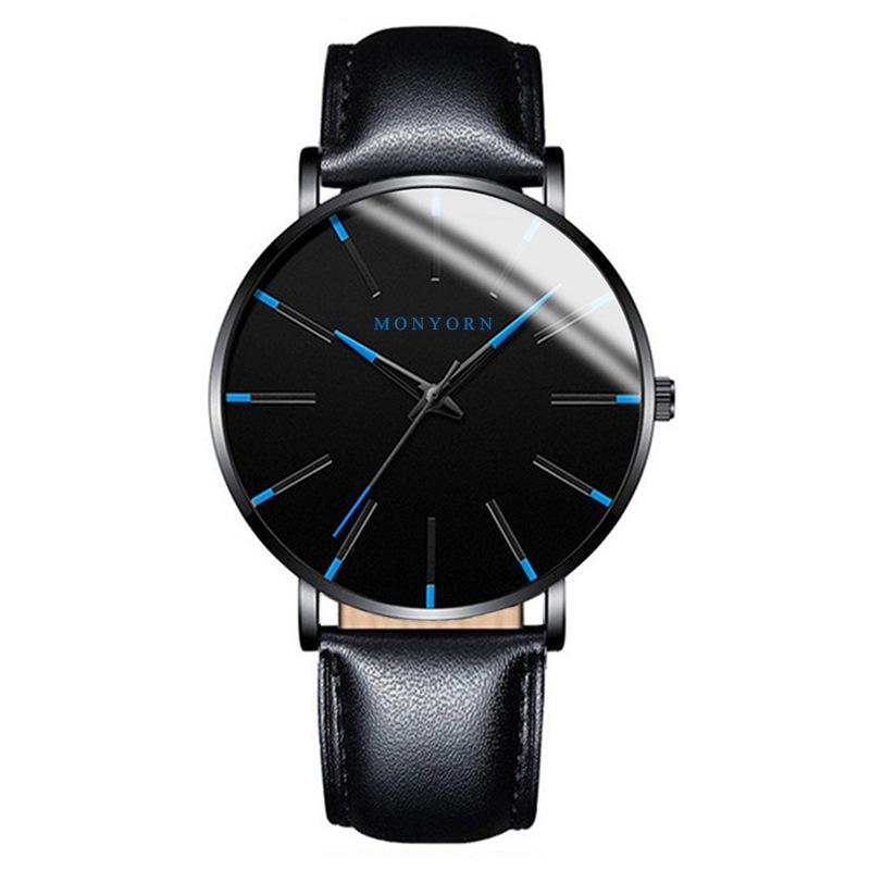 Hot Sale Fashion Blue Needle Men s Watch Men s Watch Quartz Watch Mesh Belt Manufacturer Spot One Piece