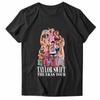Women's Crew Neck Short Sleeve Pullover T-Shirt Featuring Graphic Print Front Casual Fit Soft Fabric Comfortable Wear