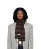 Belji Striped Scarf Brown