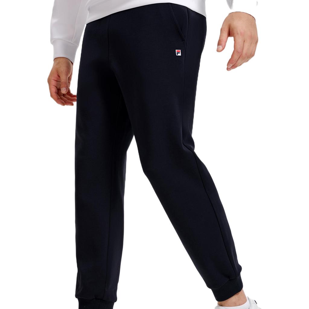 FILA Solid Color Logo Tennis Cuffed Sports Pants Men bottoms Legendary-Blue A11M313603F-NV