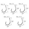 THKFISH DropShot Offset Circle Hooks for and Red Snapper Sizes and and 100-Piece Hairtail, Salmon, Fishing, #3, #2, #1, 1/0, 2/0