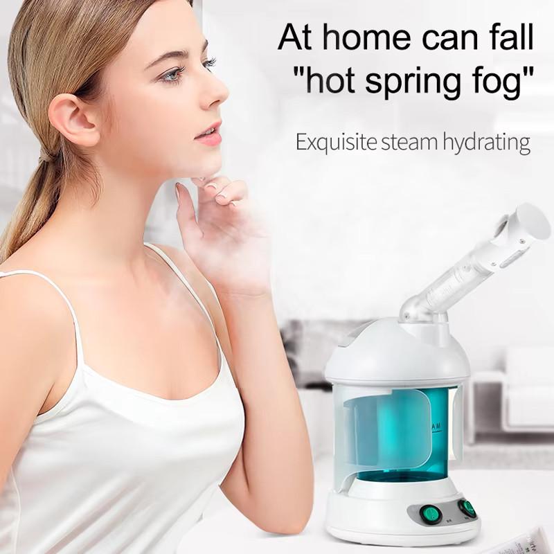 350W Portable Facial Steamer Professional Facial Ion Vapour Steamer Beauty Device Face Mist Spray Water Replenisher