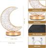 Modern moon desk lamp, USB charging, touch adjustable 3-color dimming, bedroom bedside desktop decoration and gifts