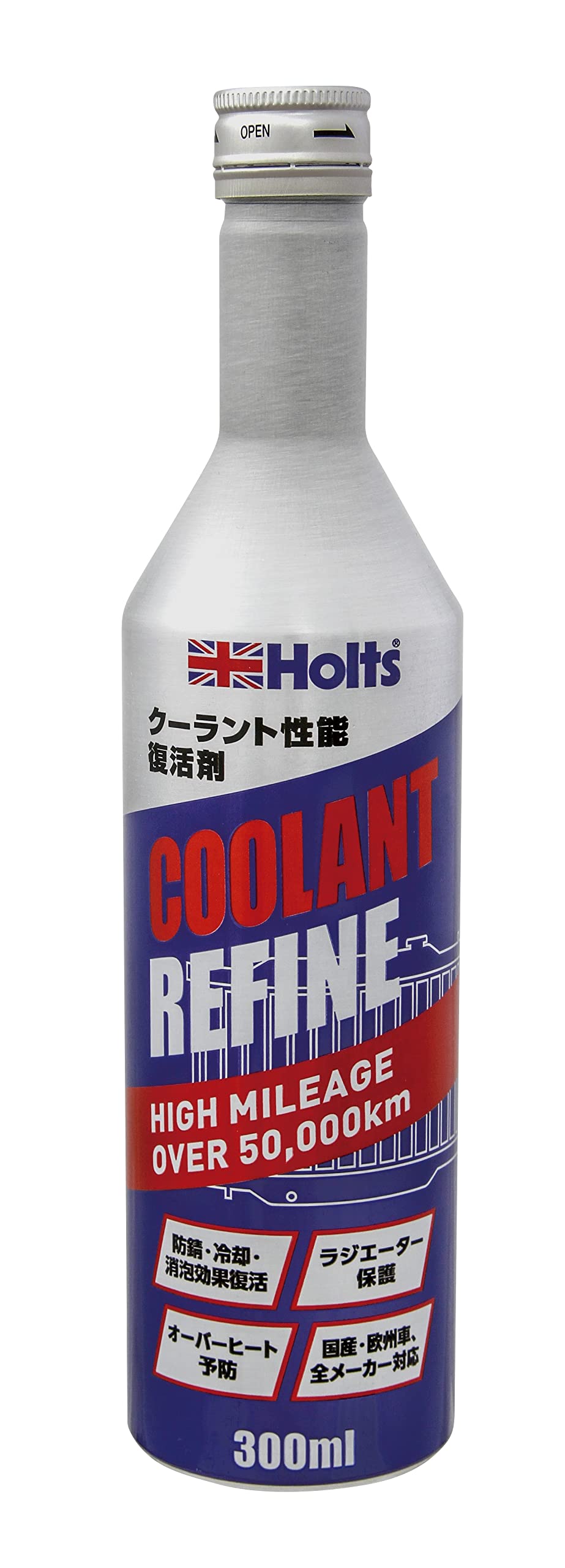 

Holts Automotive Охлаждающая жидкость для радиатора Coolant Refine High Holts MH322 LLC Ревитализатор, Пробег, 300 мл,