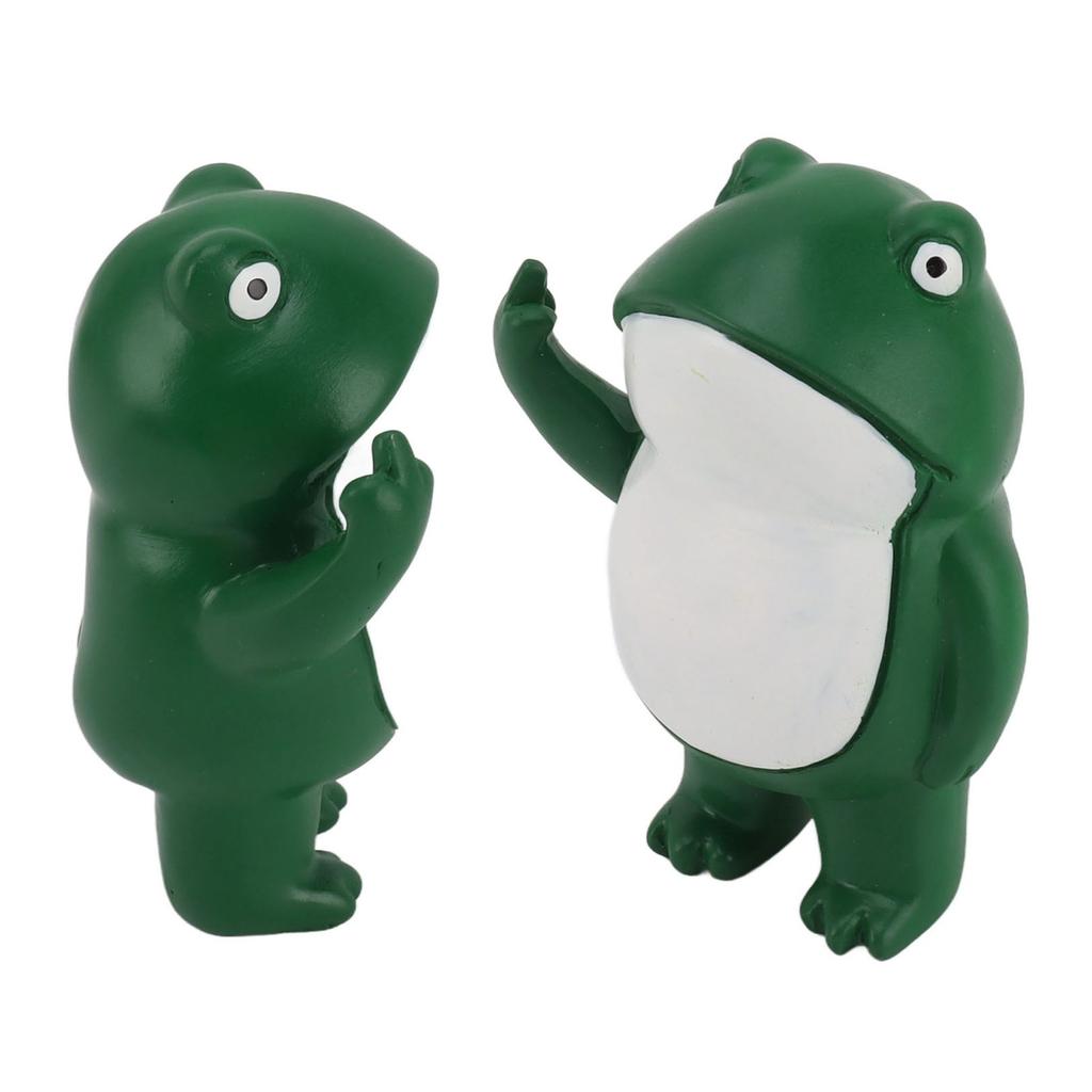 Rebellische Froschfigur Mittelfinger Frosch Harzornament Frosch Handwerk Dekoration Skulptur für Zuhause