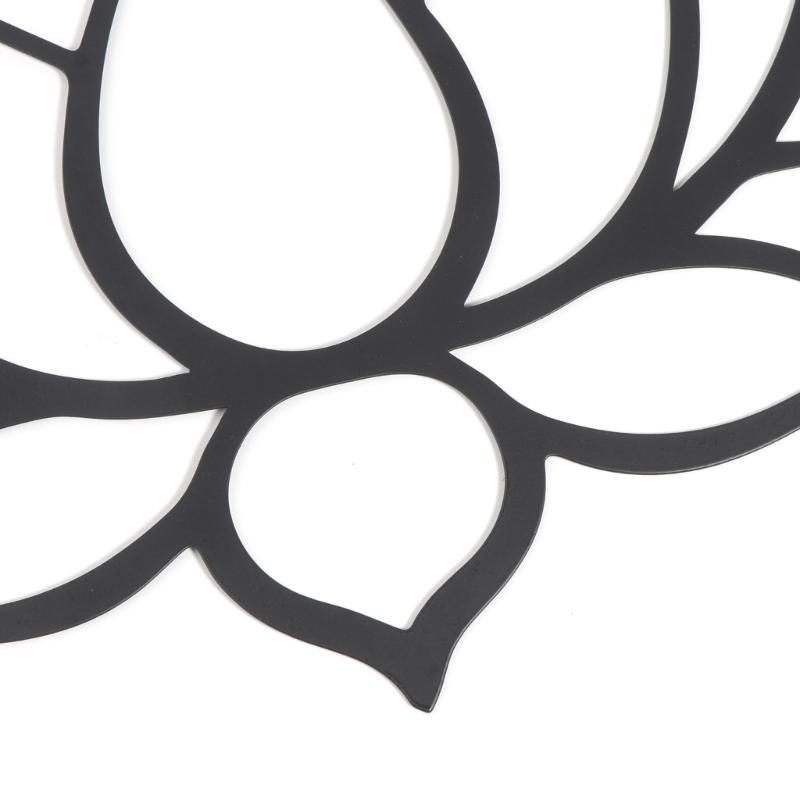 Blühender Lotus Metall Wandkunst Ausgeschnittenes Wandzeichen für Haus Schlafzimmer Dekor Bauernhaus Yoga Raum Dekorationen