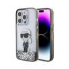 Karl Lagerfeld Liquid Glitter Ikonik - Etui Iphone 15 Pro (Przezroczysty)