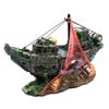 Aquarium Ornaments Decorations Resin Landscape Wreck Ship Decor Resin Boat Ornament Aquarium Accessories Decoration Gifts