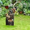 Squirrel Duck Water Solar Garden Ornament Resin Patio Fountain Garden Design Garden Simulation Decoration