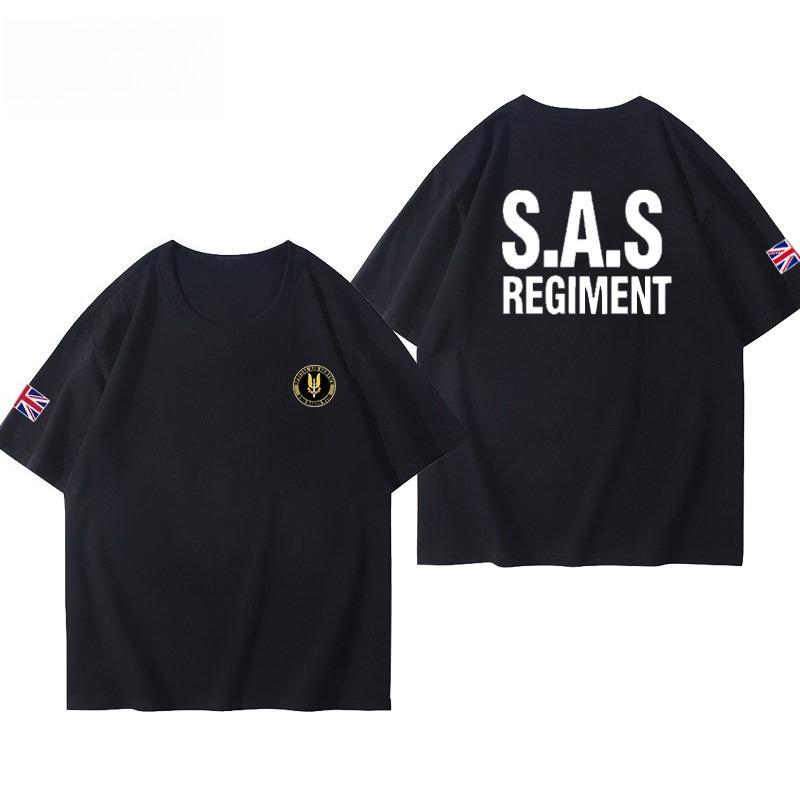 SAS British Special Air Service uniform with the Rainbow Six logo shortsleeved militarystyle Tshirt for male special forces