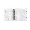 A7 Budget Binder Cover Clear Glitter PVC Binder Refillable Notebook for Photos Pictures Albums Organizer Planner Folder