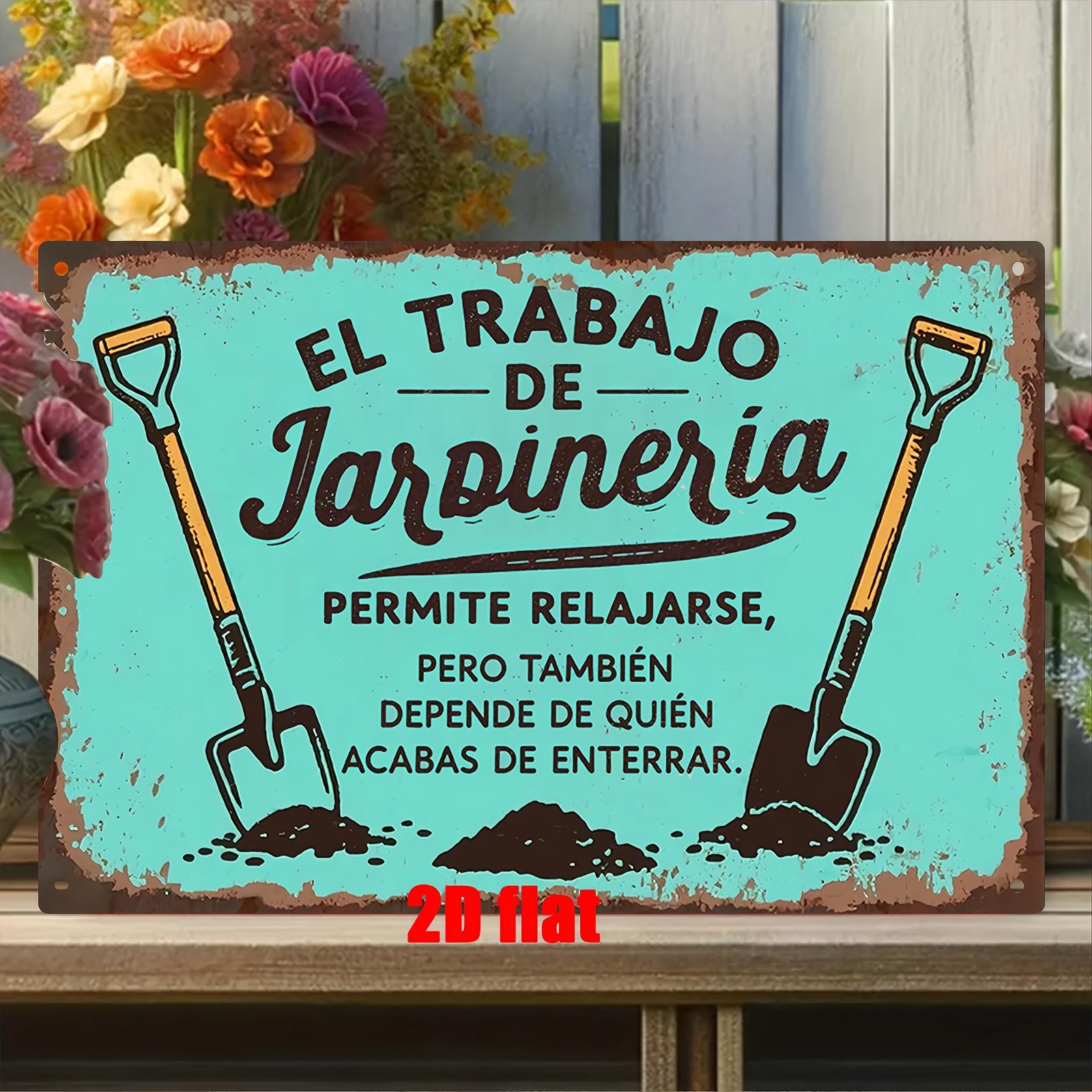 

Metal Wall Art Sign Vintage Gardening Plaque with Hoe Shovel Design Rustic Iron Sign for Home Garden Backyard or Flowe 20x30cm（7.8x11.8inch）