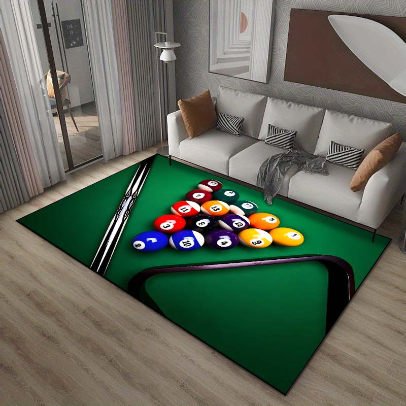 HD Billiards Rug Carpets for Bedroom Living Room Sofa Door Mat Dressing Room Rugs Large Size Machine Washable