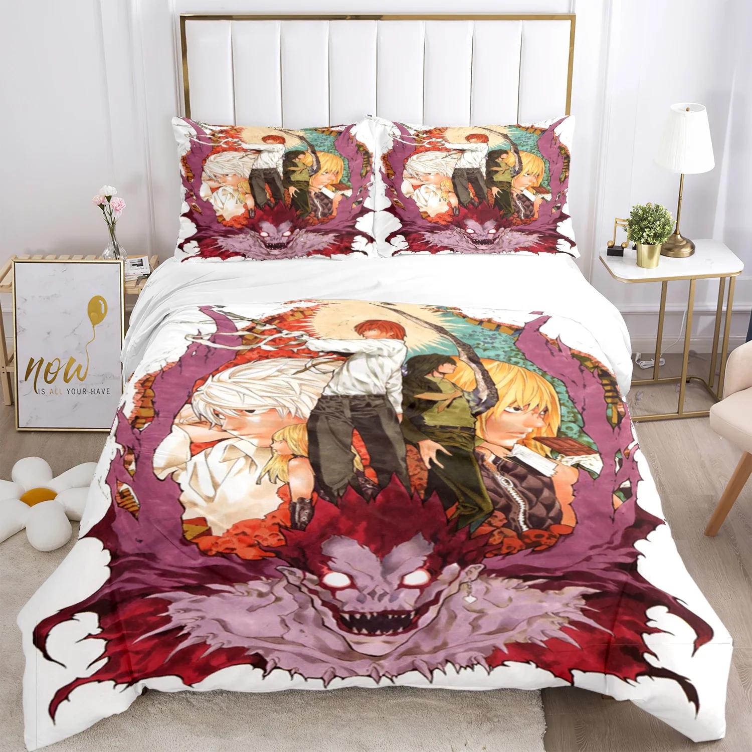 

Принт Тетрадь смерти Комплект постельного белья из трех предметов Модная вещь Для детей или взрослых Для кроватей Пододеяльники Наволочки Комплект постельного белья Подарок 70x133cm