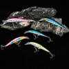 Steel Sea Fishing Artificial Hard Bait Minnow Lure for Sea Bass-Trolling with Hooks 30g/46g Saltwater Use