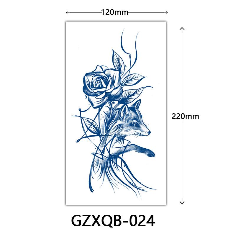 Herbal Half Arm Tattoo Stickers, Big Arm Juice Semi-Permanent Tattoo Stickers, Sweatproof Tattoo