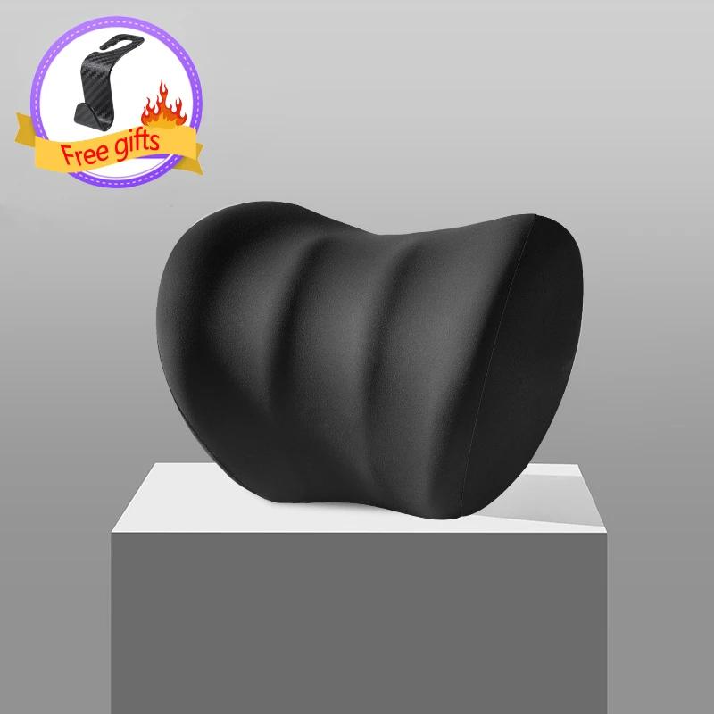 Memory Foam Car Lumbar Support Pillow Auto Neck Pillow Waist Support Removable Washable Universal Car Seat Pillow Headrest