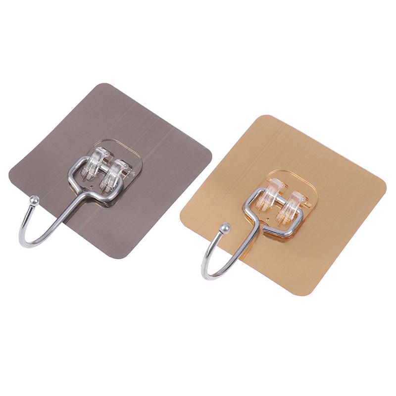 10Pcs Large Hooks Heavy Duty Waterproof Adhesive Wall Hooks Nail-Free Waterproof Wall Hooks For Kitchen Bathroom