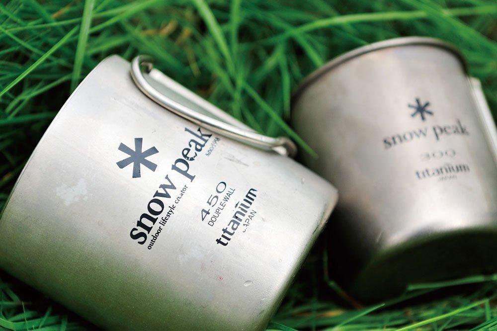 Snow Peak Titanium Double Mug 220 Folding Handle (snow peak) [Novelty included] [Capacity 220ml] MG-051FHR