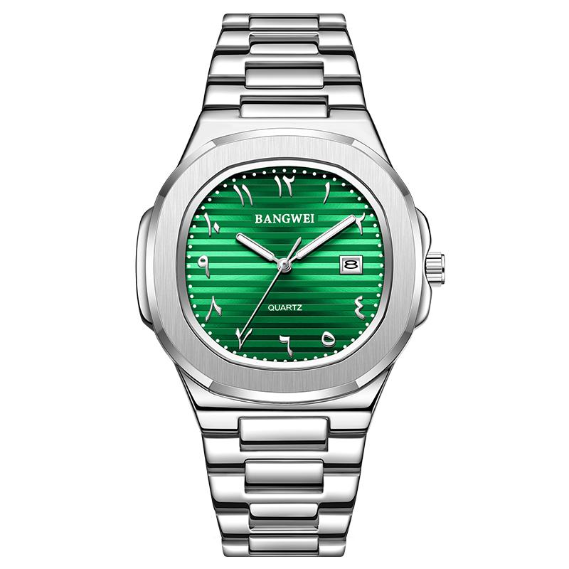 LIGE New Luxury Men Quartz Watches BANGWEI Brand Waterproof Automatic Date Watch Man Stainless Steel Sport Chronograph Watch for Men Clock